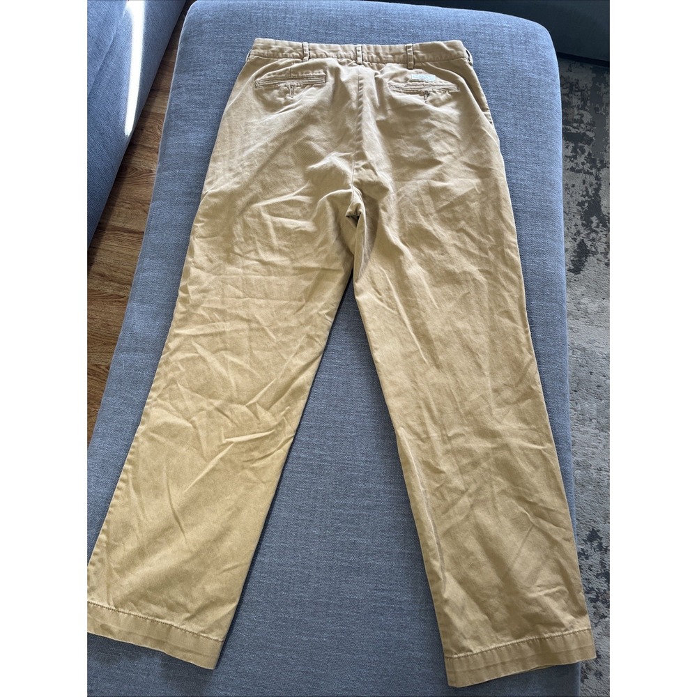 Polo Ralph Lauren Classic Chino Pants Khaki Tan Size 34/32 - Missing All Buttons - Picture 6 of 10
